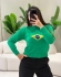 MAXI CROPPED MANGA LONGA BRASIL - VERDE BANDEIRA