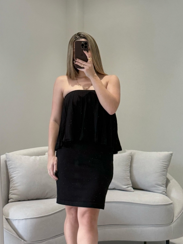 VESTIDO TOMARA QUE CAIA GRETA - Preto