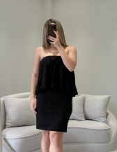 VESTIDO TOMARA QUE CAIA GRETA - Preto