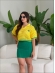 CROPPED GOLA POLO BANDEIRA - AMARELO