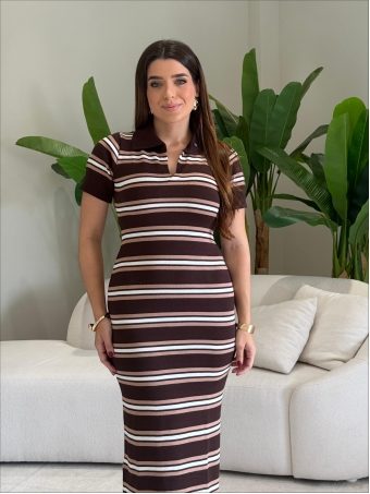 VESTIDO POLO LISTRADO