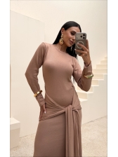 VESTIDO LONGO KIMBERLY - BEGE NOVO