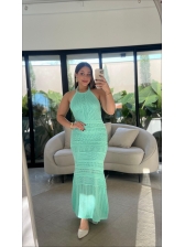 VESTIDO GABRIELLE - VERDE AGUA