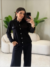CONJUNTO MOUSSE JOSEFA - PRETO