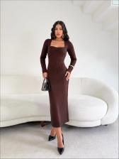 VESTIDO CLAIRE INVERNO - MARROM
