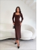 VESTIDO CLAIRE INVERNO - MARROM