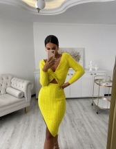 VESTIDO DECOTE TORCIDO ASSIMÉTRICO - Lima