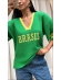 BLUSA AMPLA BRASIL LISA - VERDE BANDEIRA