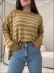 MAXI TRICOT LISTRAS CHLOE - MOSTARDA/BEGE