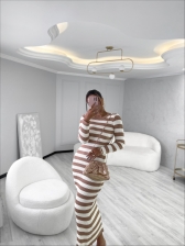 VESTIDO LONGO FLORENZA - Bege novo com off white