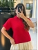 TSHIRT TRANÇA BIA - VERMELHO