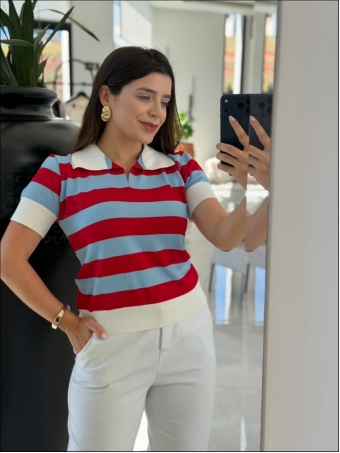 TSHIRT LISTRADA TRICORES