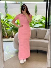 VESTIDO POLO RENDADO - ROSA ORQUÍDEA