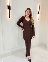 VESTIDO MAÍRA INVERNO - Marrom foca