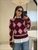 BLUSA ESCOCESA GERLANE - VINHO/ROSA