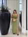 VESTIDO TOMARA QUE CAIA BABADO - VERDE MENTA