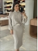 CONJUNTO LISTRADO MYLA - OFF WHITE/CARAMELO