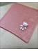 MANTA BEBÊ TRICOT URSO - ROSA BEBE