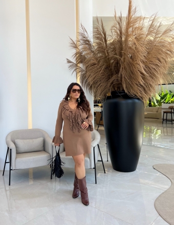 VESTIDO HERMIONE BABADOS