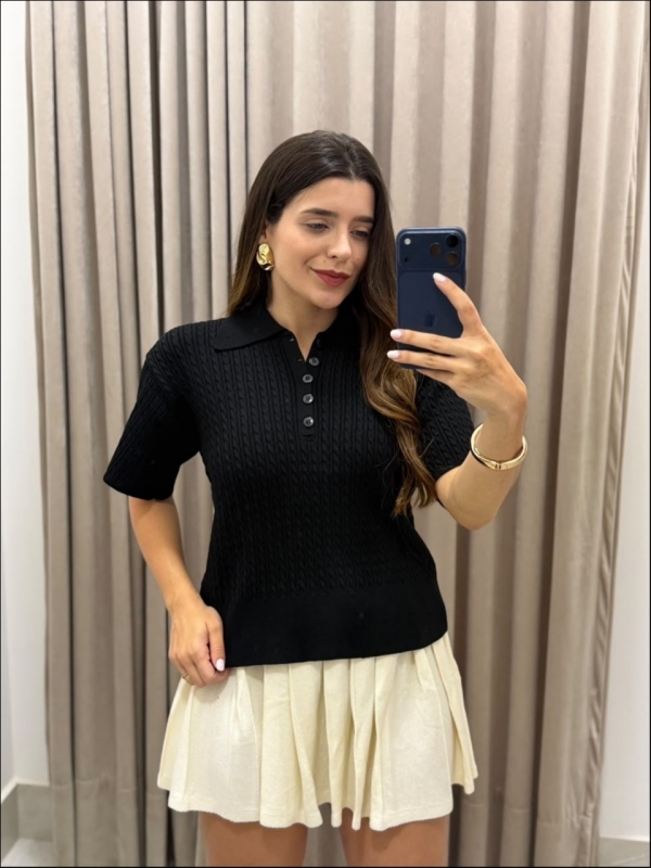 TSHIRT TRANÇA BIA - PRETO