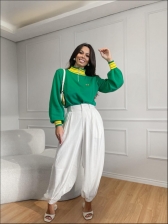 BLUSA MANGA BALÃO BANDEIRA - VERDE BANDEIRA