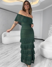 VESTIDO MYKONOS RAYON - Verde Musgo