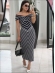 VESTIDO JACARD HELOISA - AZUL MARINHO