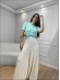 CROPPED POLO TRANÇAS - VERDE AGUA