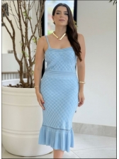 VESTIDO BELLE - AZUL BEBE