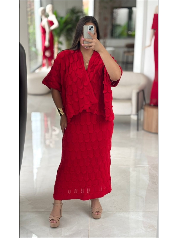 CONJUNTO LENY RELEVO - VERMELHO