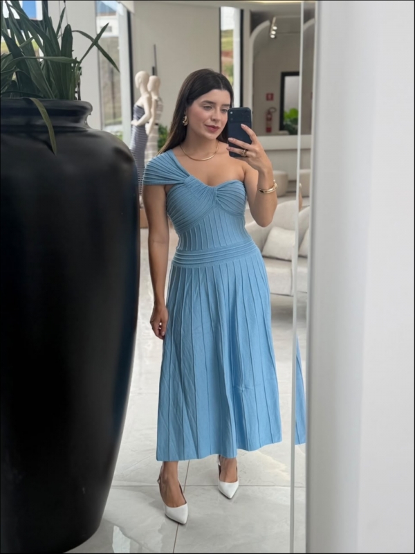 VESTIDO AMALIA - AZUL BEBE