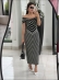 VESTIDO JACARD HELOISA - PRETO