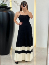 VESTIDO CARLOTA - PRETO/OFF