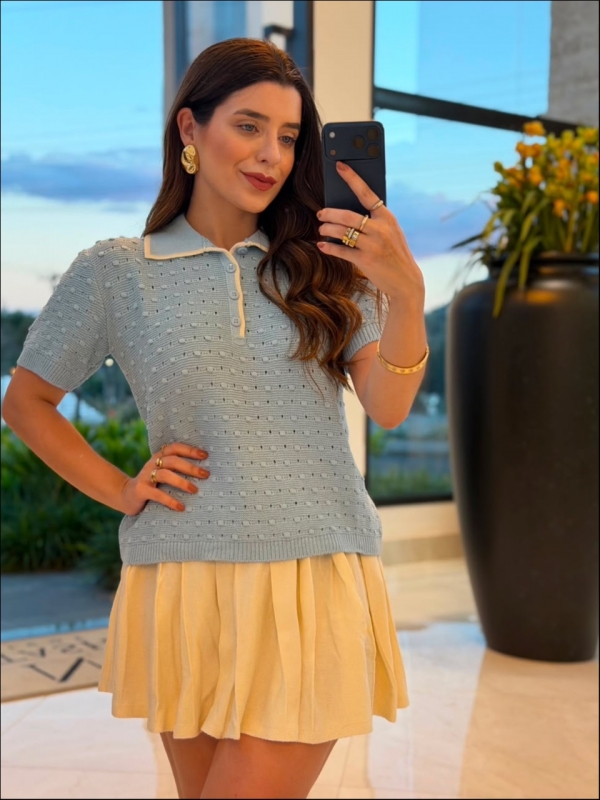 TSHIRT RELEVO FLORENCE - AZUL BEBE