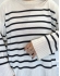 MAXI TRICOT LISTRAS CHLOE - Off white com preto