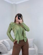 BLUSA BABADOS VERBÊNIA - Verde malva