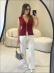 REGATA BICOLOR - Vermelho cherry com off white