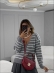 CASACO LISTRADO ROSANA - Grafite com off white