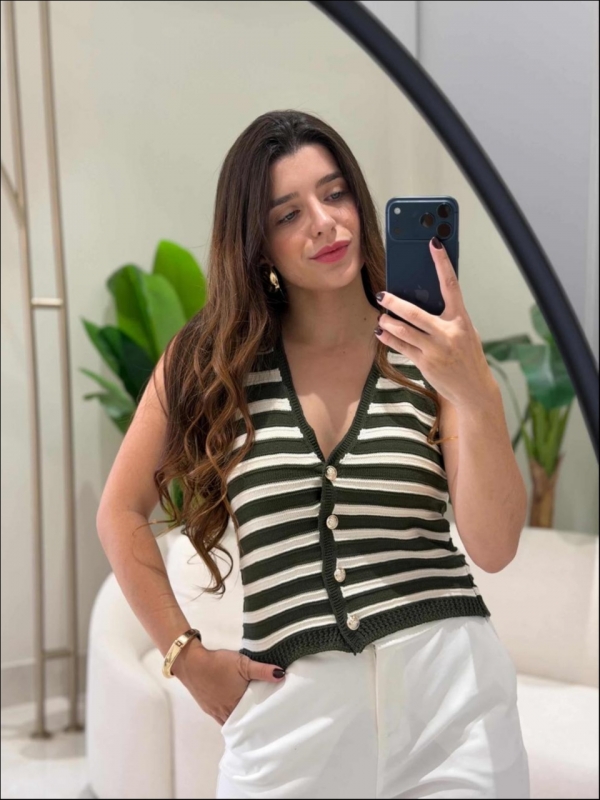 REGATA LISTRADA - VERDE MILITAR