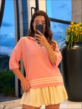 TSHIRT BERENICE - ROSA BEBÊ/ OFF WHITE