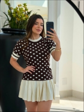 TSHIRT POÁ - MARROM COM OFF