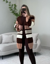 CASACO LETÍCIA - Marrom/Bege novo/Areia/Off white