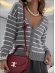 CASACO LISTRADO ROSANA - Grafite com off white
