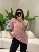 TSHIRT RENDADA BRASIL - ROSA BEBE