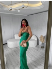 VESTIDO TOMARA QUE CAIA FLORA - VERDE BANDEIRA