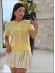 TSHIRT BOTÕES LARI - AMARELO