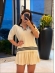 TSHIRT BERENICE - Off white com preto