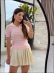 TSHIRT LISTRADA RAFAELA - ROSA BEBE