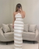 VESTIDO MODAL ANTONELLA - Areia com Branco