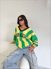 BLUSA LISTRADA BRASIL - VERDE/AMARELO/PRETO